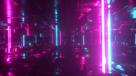 el túnel futurista de neón brillante