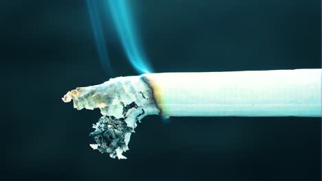 close-up of a burning cigarette