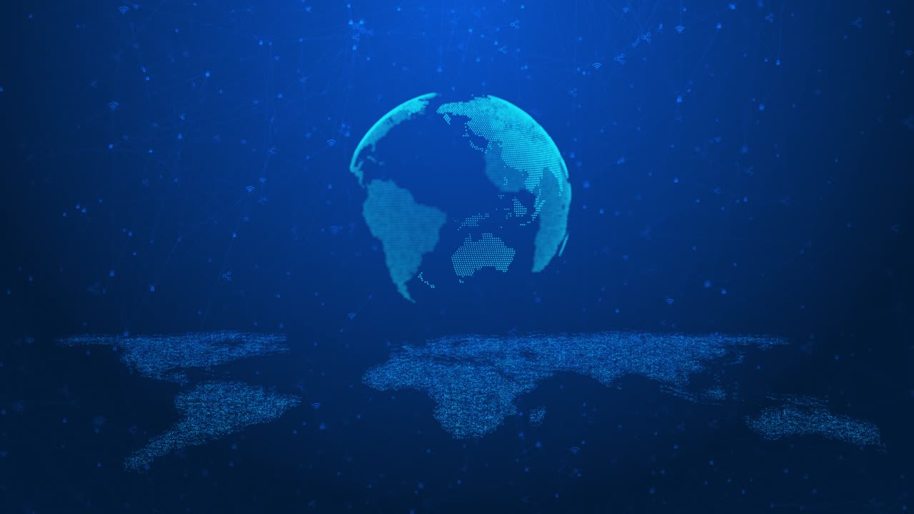cyber futurista en todo el mundo negocios global 3d mapa del comercio mundial de 5g inteligente espacio de tecnología profunda ai grande