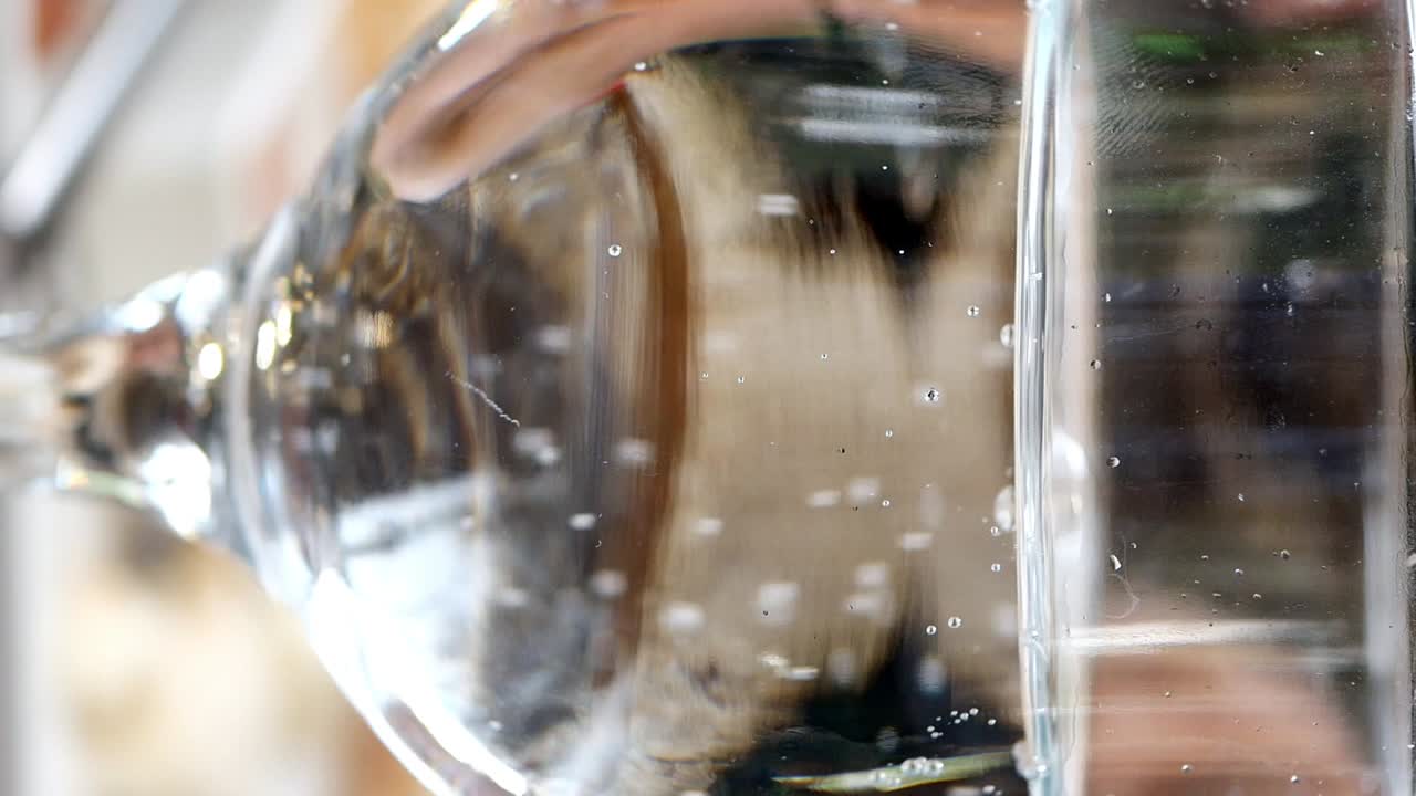Glass of Sparkling Water Close-up