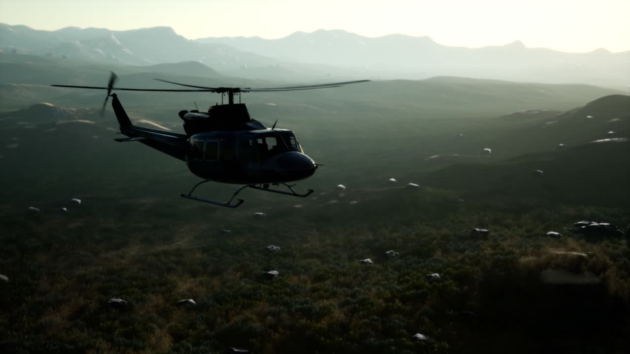 베트남에 있는 미국 군사 헬리 ⁇ 터