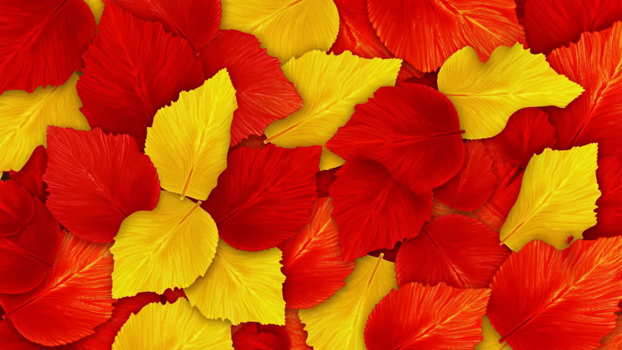 Vibrant Red and Yellow Autumn Leaves Pattern