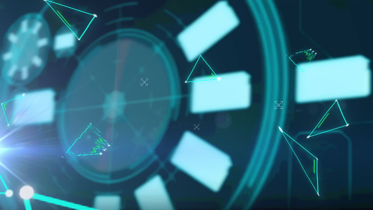 animación del escaneo de alcance y redes de conexiones