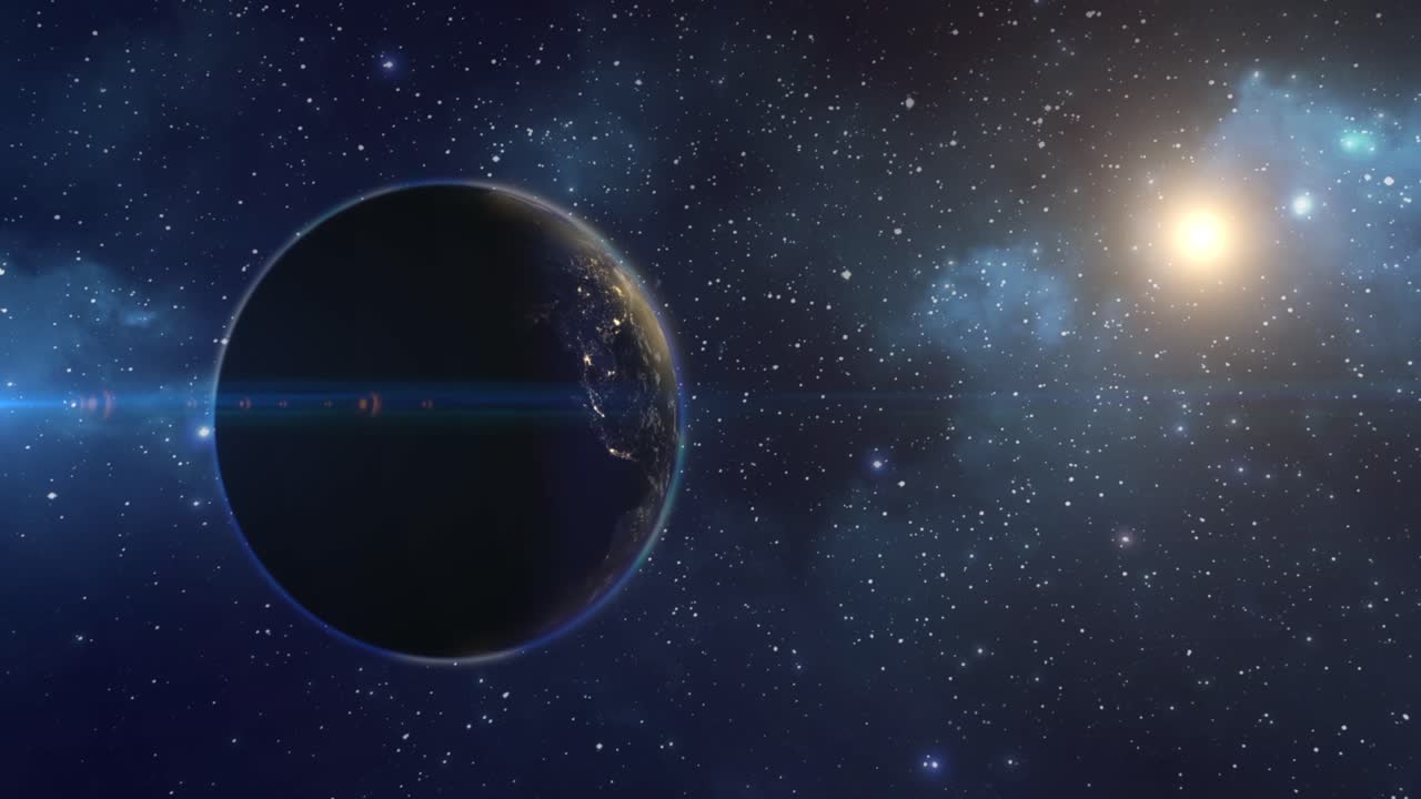 惑星地球 宇宙で回転 星 銀河 宇宙 科学の世界 現実的な世界 天の川