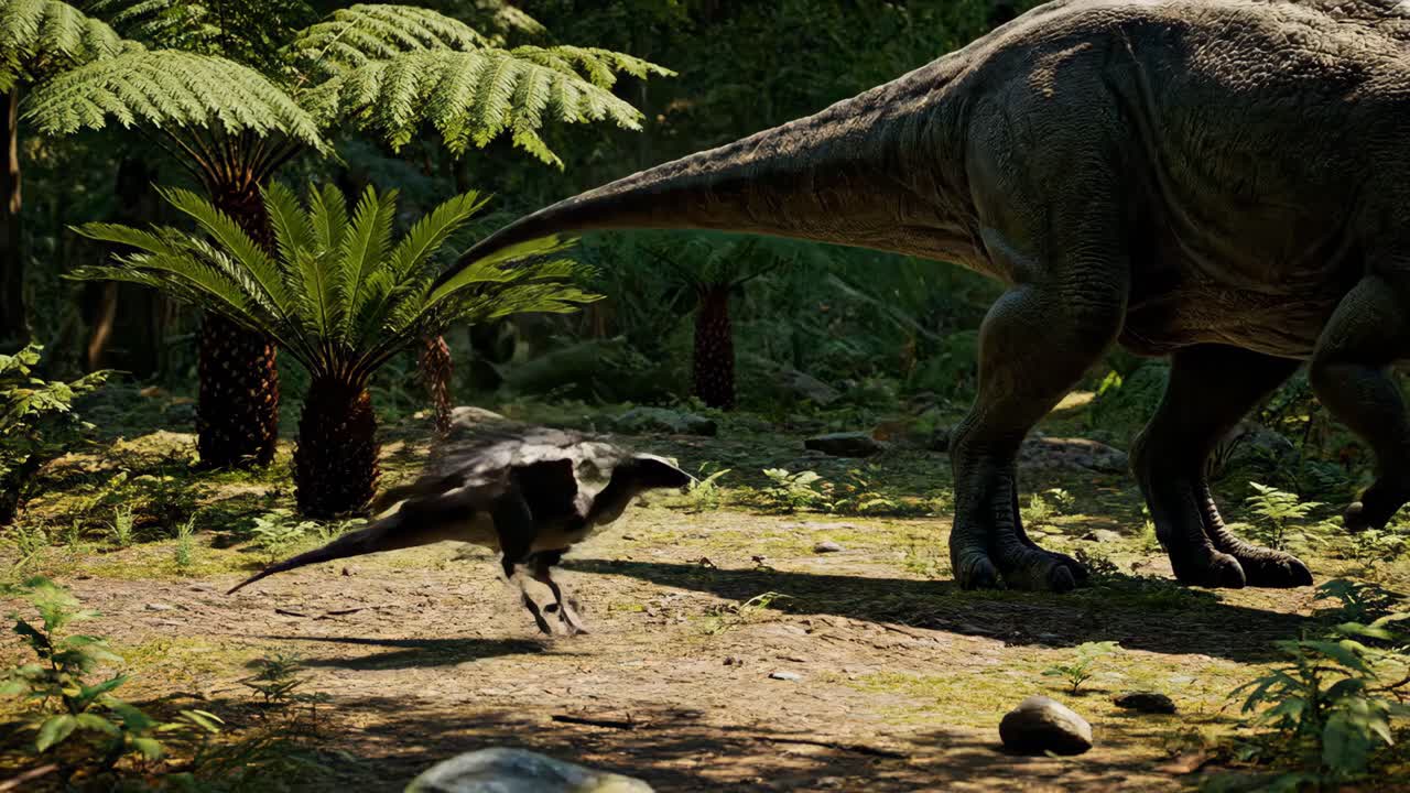 Dinosaurs in the Prehistoric Forest