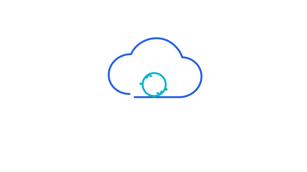 Minimalist Animation of a Cloud Icon Loading Data