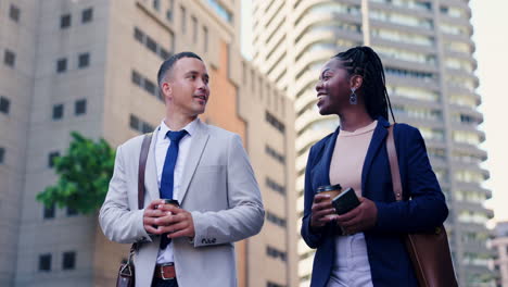 business colleagues walking and talking