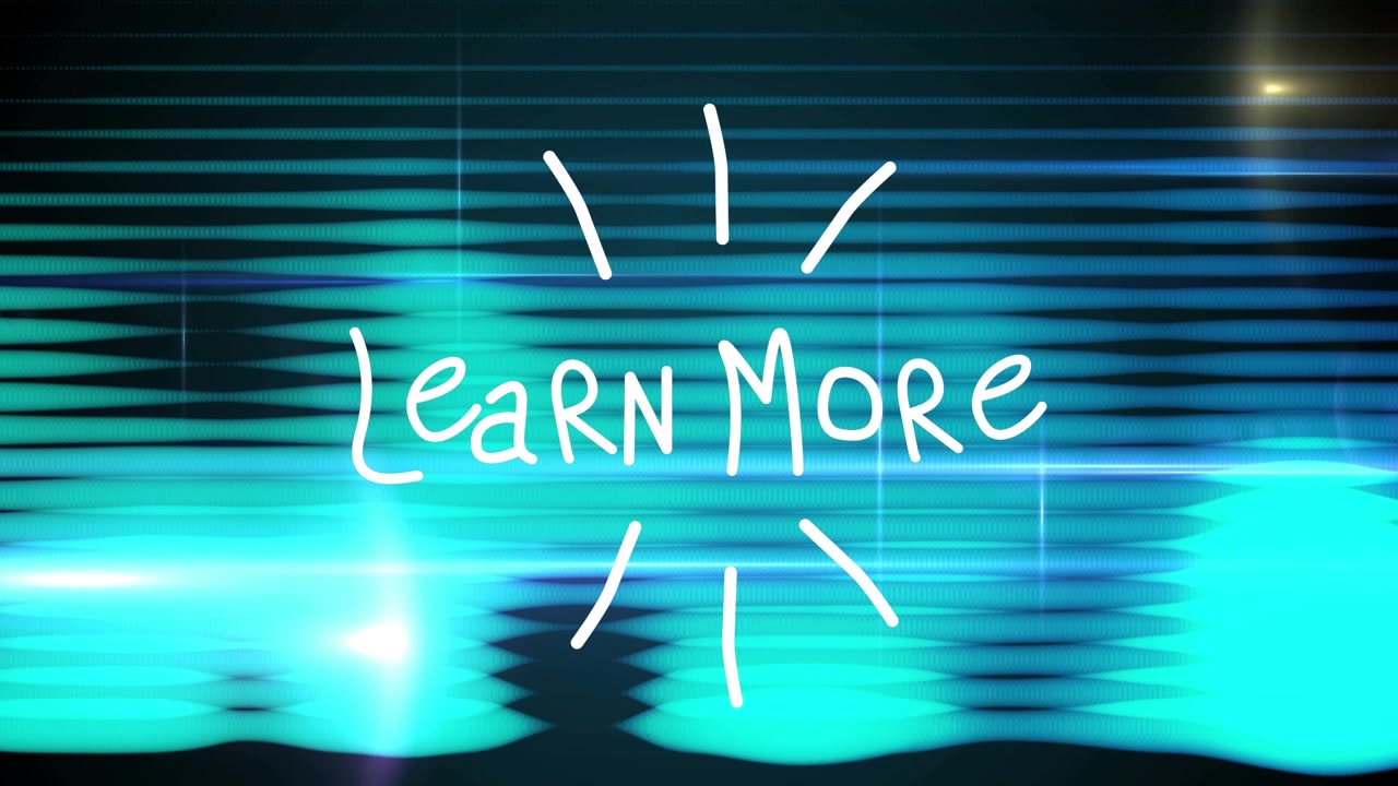 Animation of you win text over blue light trails