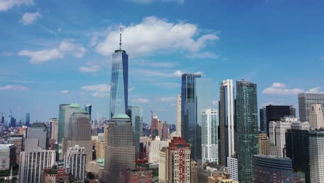 an aerial view of lower manhattan