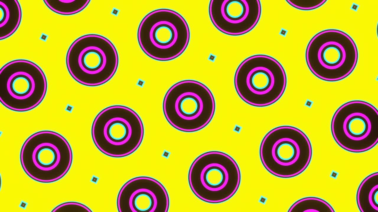 VJ Loop Bright multi-colored pulsation of circles for LED screens