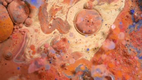 abstract fluid art with bubbles