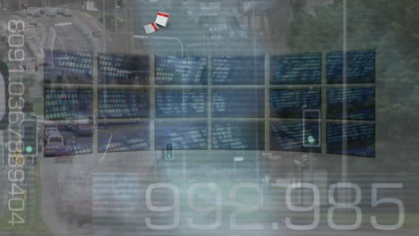 animación de los datos financieros sobre el tráfico por carretera