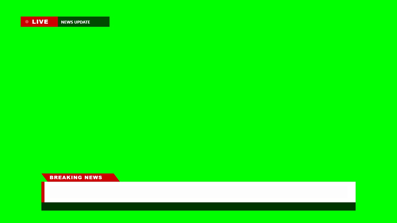 Breaking News Lower Third Graphic on Green Screen