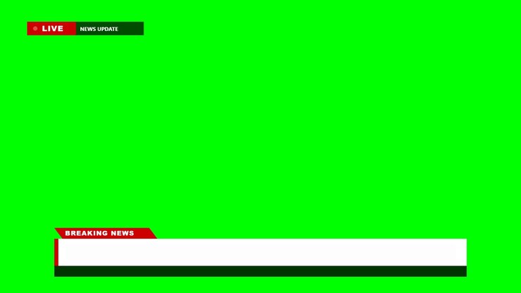 Breaking News bundgrafik på grøn skærm