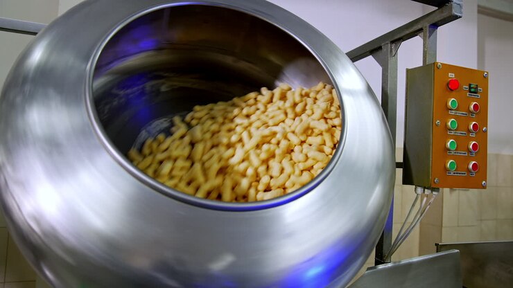Food Production Line with Mixing Machine