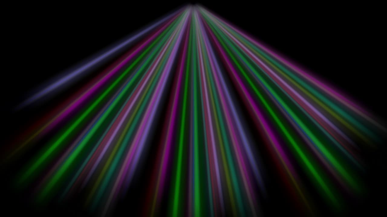 rayos de luz coloridos gráficos de movimiento con fondo nocturno