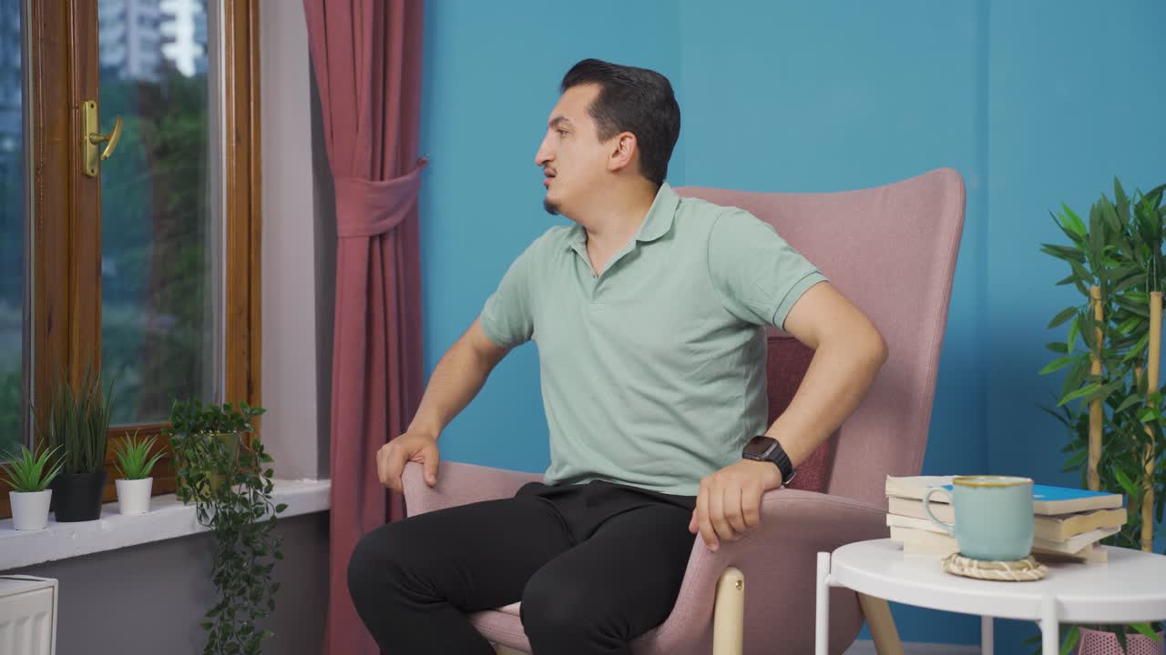 우울한 불행한 사람.