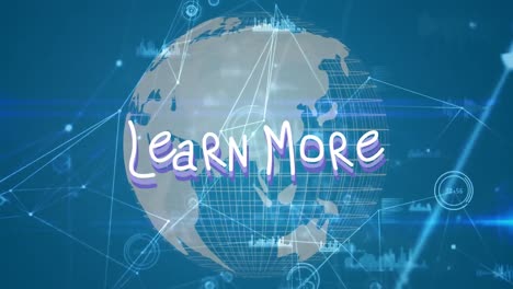 animación de aprender más texto en todo el mundo