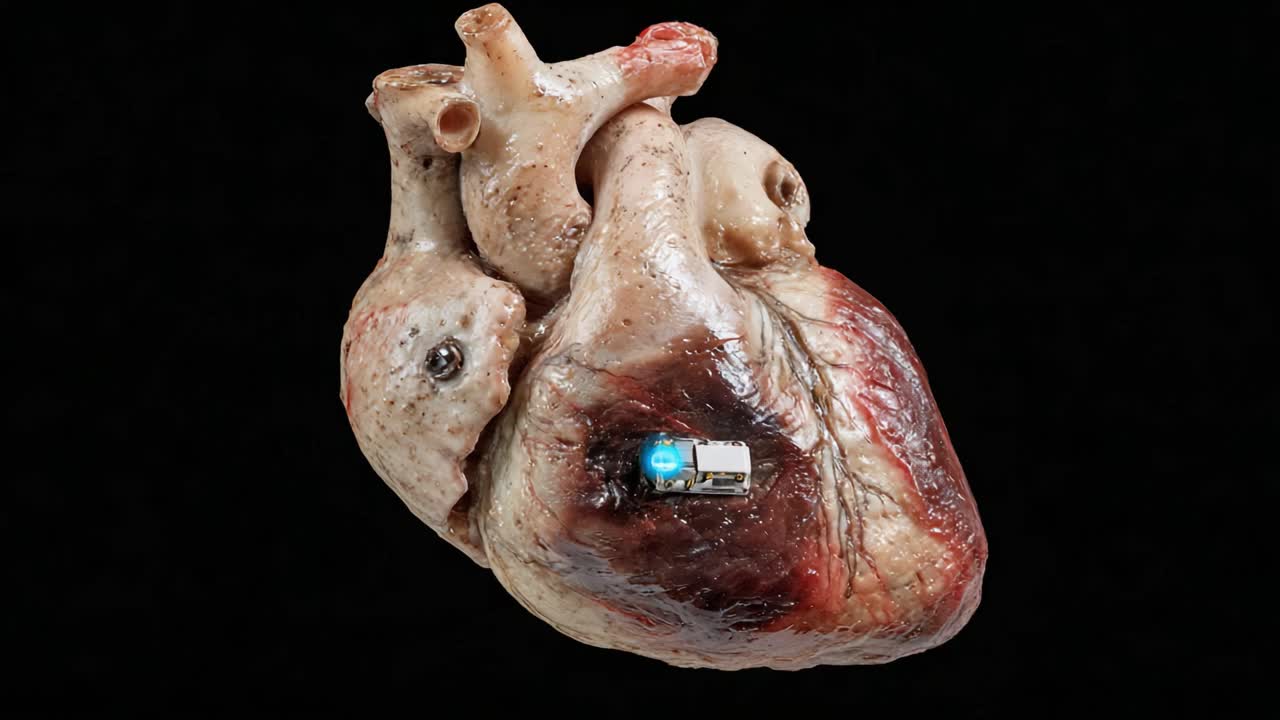 A Heart with Embedded Technology: Exploring the Intersection of Biology and Innovation in a Futuristic Lifesaving Device