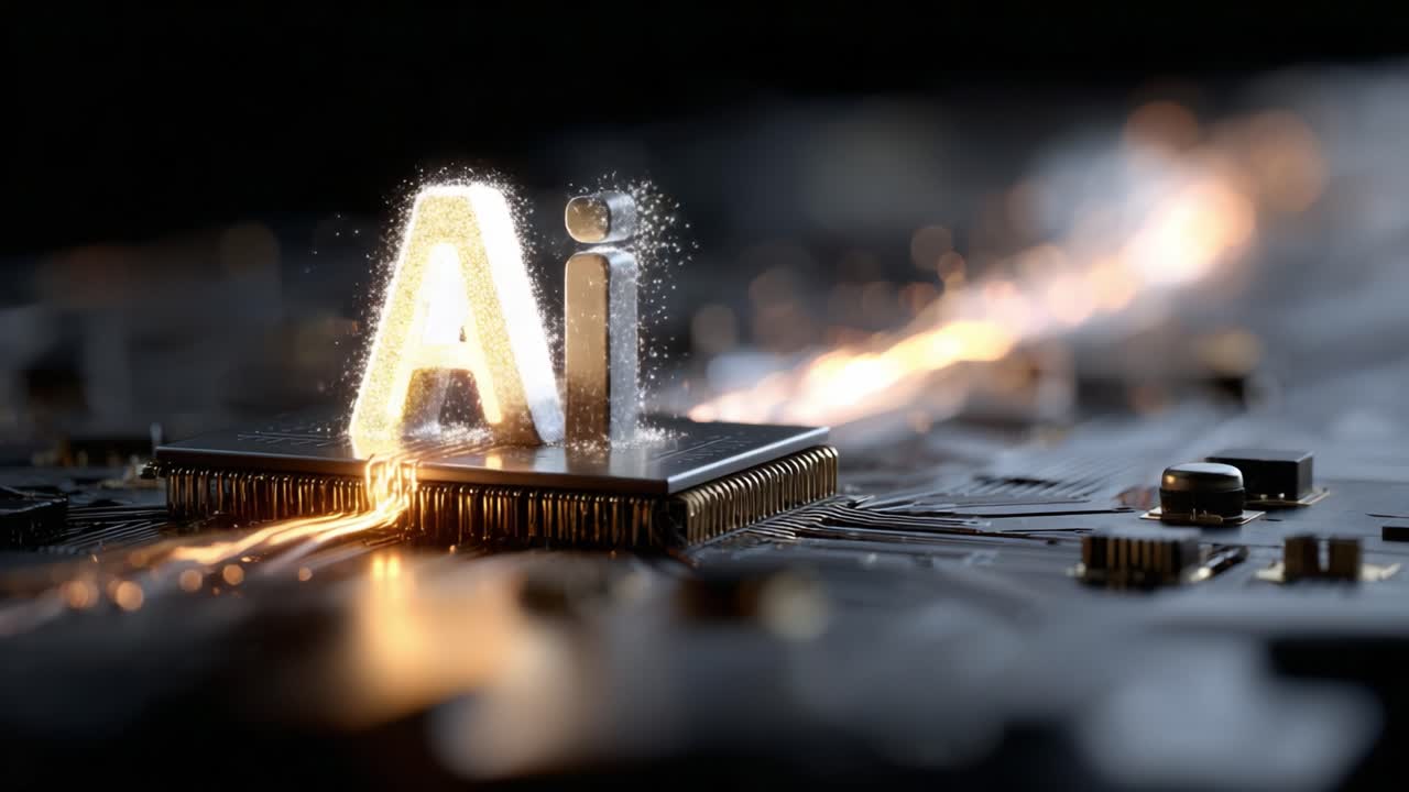 The Rise of Artificial Intelligence: Capturing the Essence of AI Technology Illuminating a Circuit Board with Brilliant Light and Innovation