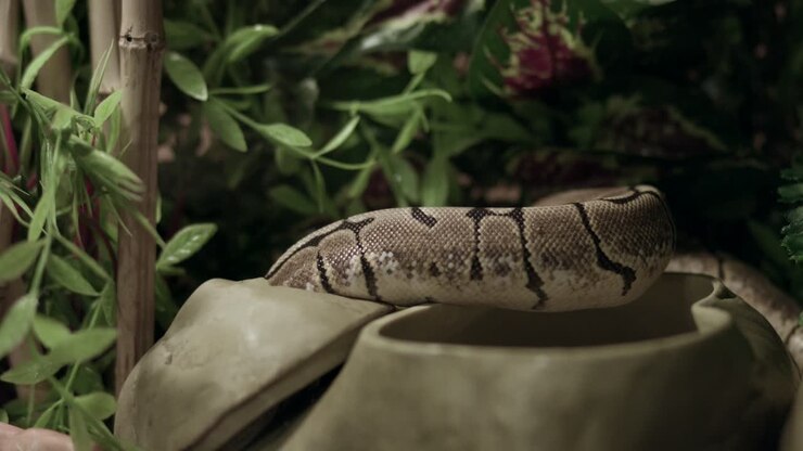 Ball Python in Terrarium