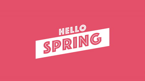 hello spring vibrantly welcoming the season with a playful poster