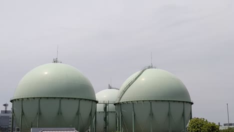 gas tank in japan, tokyo landscape 2022