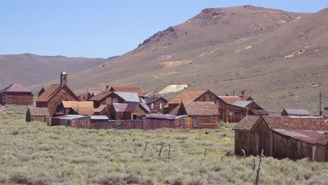 Establishing-shot-of-Bodie-California-gold-mining-gold-rush-ghost-town