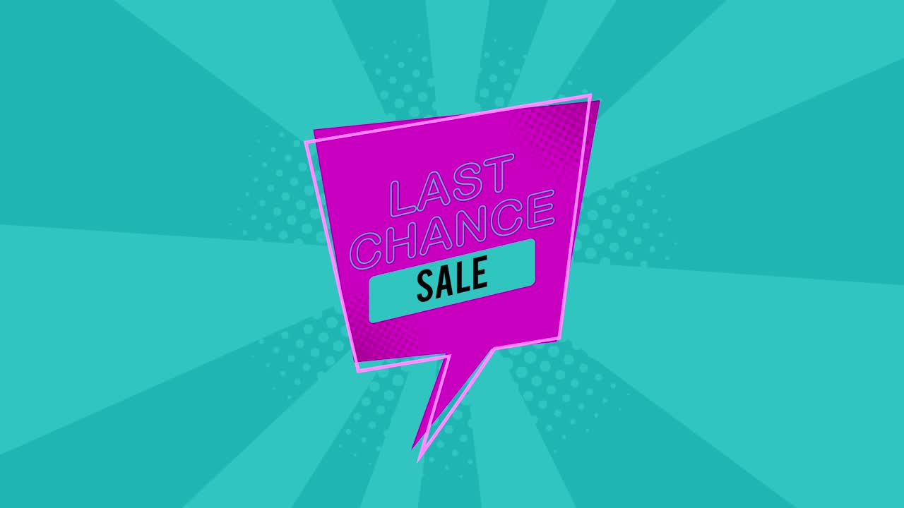 sale in speech bubble offer promotion animation