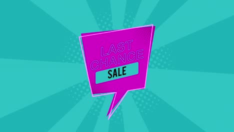 sale in speech bubble offer promotion animation