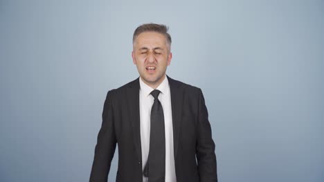 신경 ⁇ 약을  ⁇ 고 있는 사업가