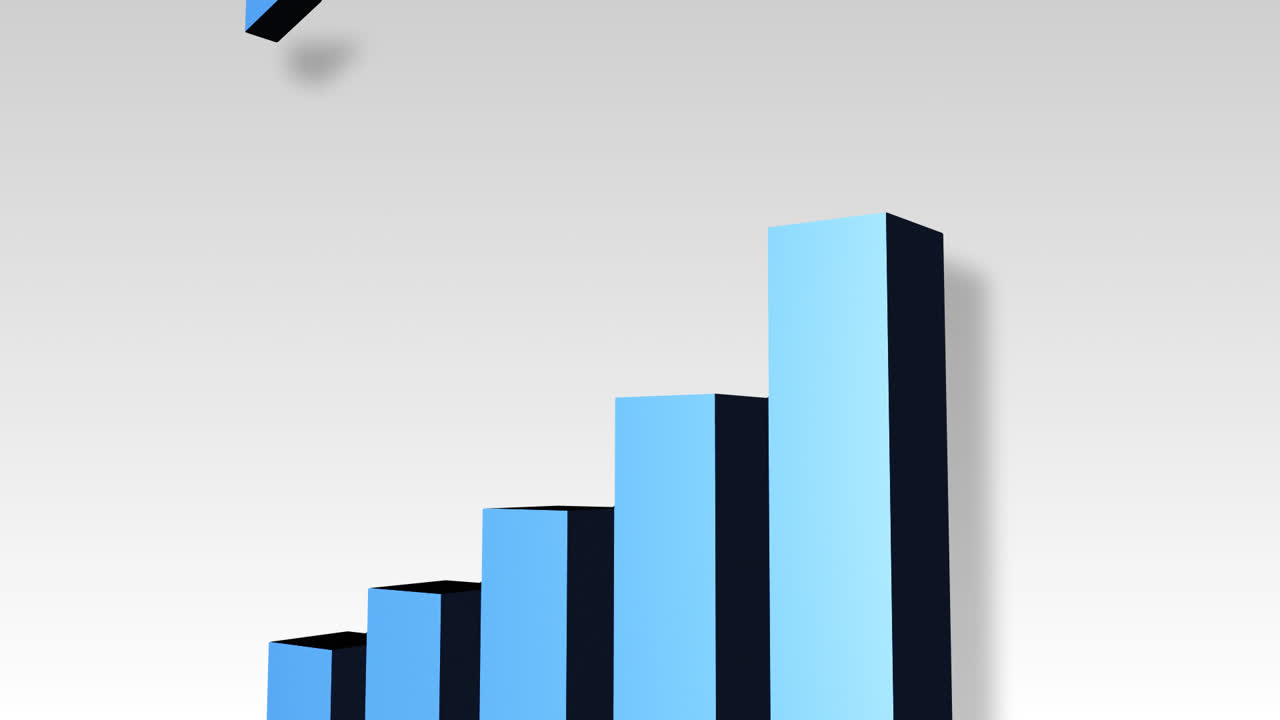 Business graph with arrow