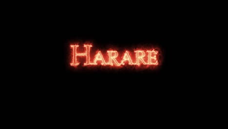harare escrito con fuego. bucle