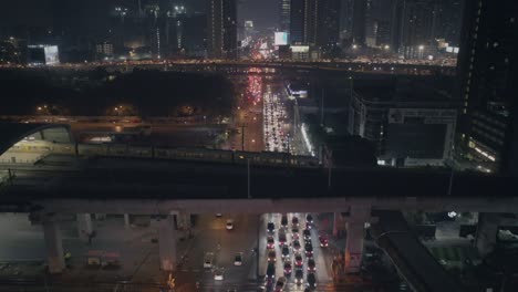 motorway and railroad in bangkok