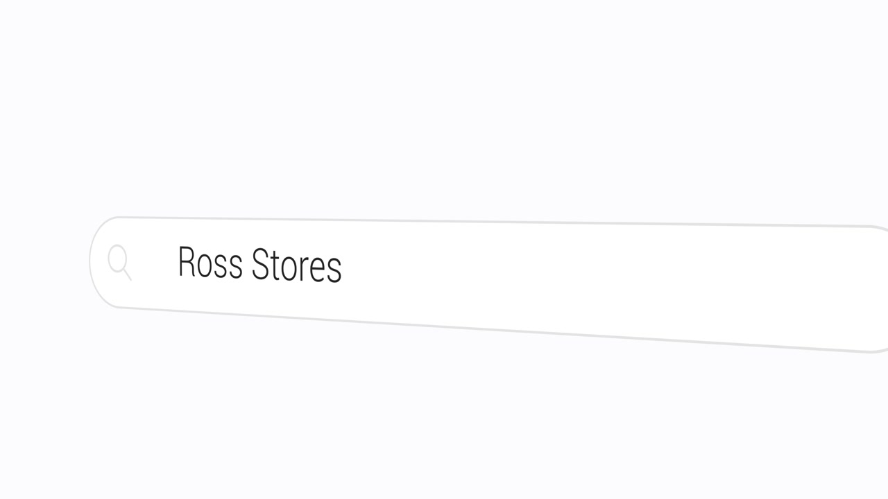 Typing Ross Stores on the Search Engine