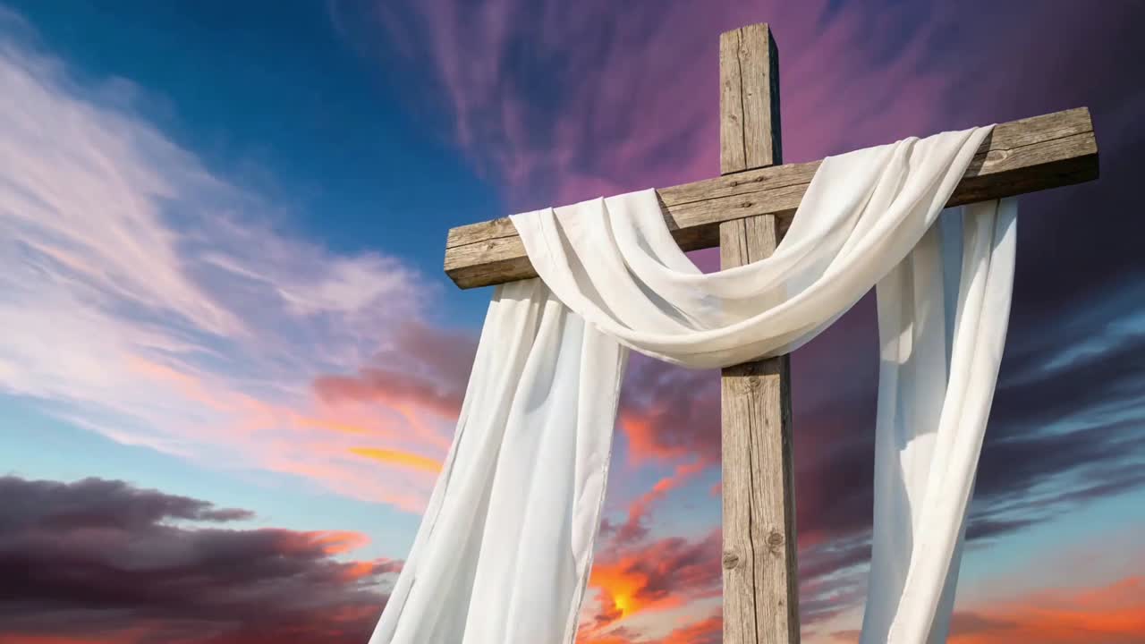 Happy Easter Cross Background