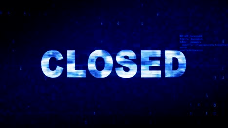 closed text digital noise twitch glitch distortion effect error animation.