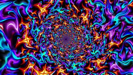 abstract colorful psychedelic spiral tunnel