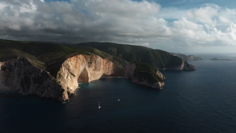 navagio beach, zakynthos, greece - aerial view