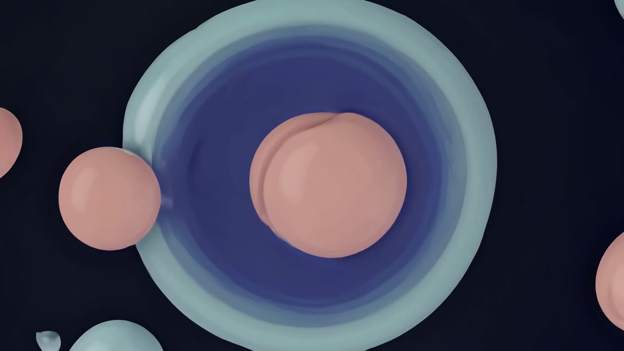 Fluid motion sequence showcases vibrant colors and dynamic shapes merging and evolving in a captivating abstract visual flow