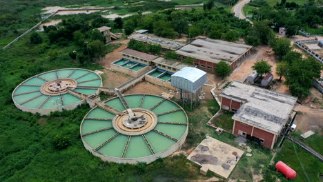 the ajiwa dams and water purification plant in katsina state, nigeria - aerial view