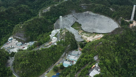 Deconstruction-of-parabolic-antenna-dish-at-Arecibo-Observatory-slows-SETI-research