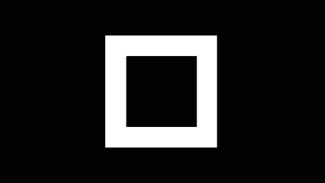 White Square on Black Background