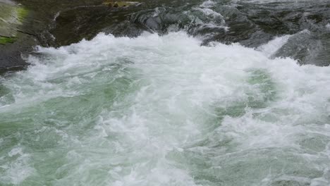 wide open cascading waterfall, close up