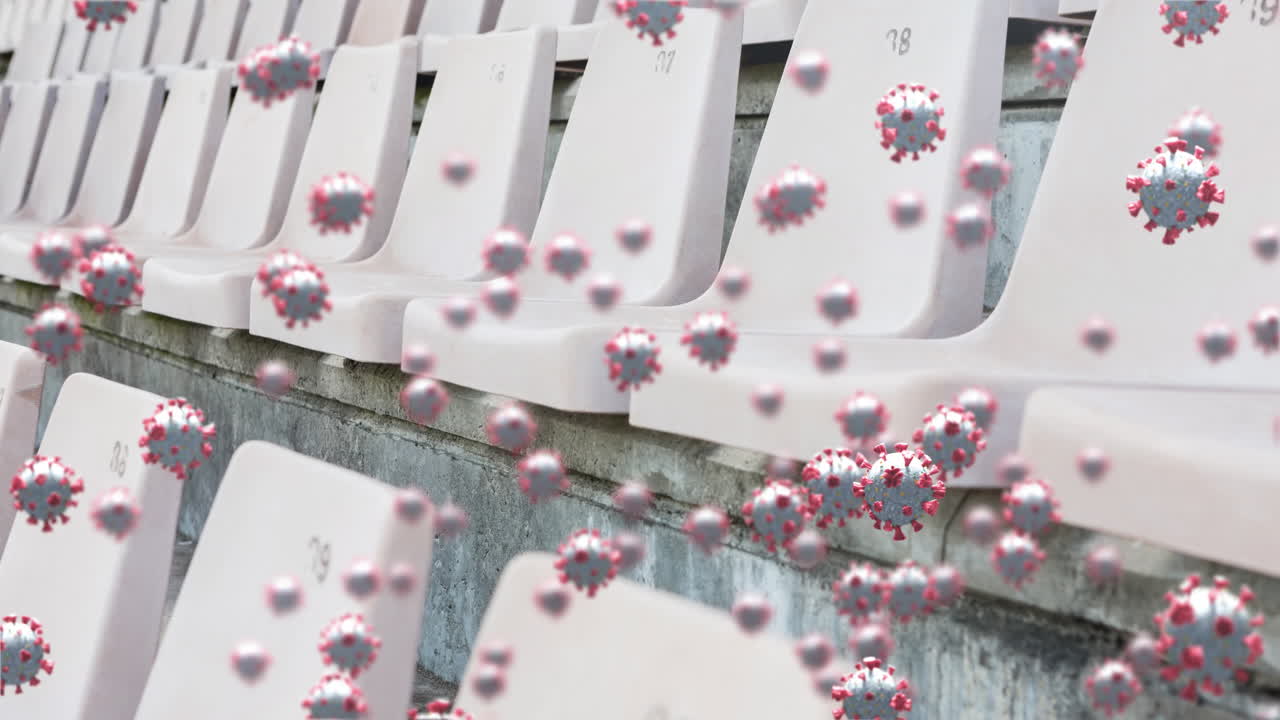 스포츠 스타디움의 빈 좌석에 대한 코로나19 세포