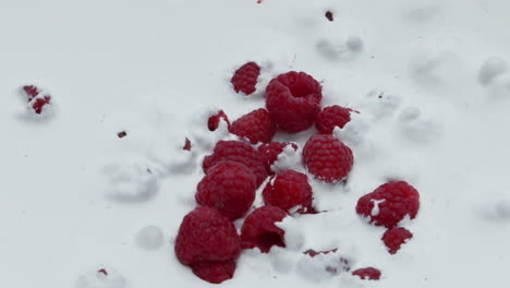 red raspberry dropped yogurt close up. organic vitamin ingredients vegan food.