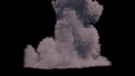 efecto de humo de la explosión