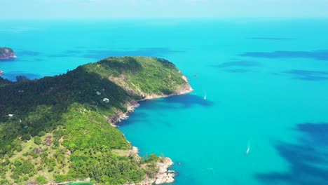 Barcos-Navegando-En-El-Golfo-Turquesa-De-Tailandia