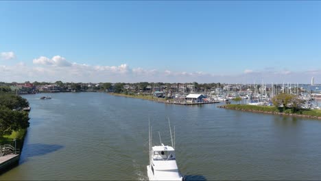 yacht passing between clear lake and kemah texas