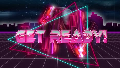 Get-ready-over-neon-triangles-over-pink-crystals-and-grid-network-against-cityscape